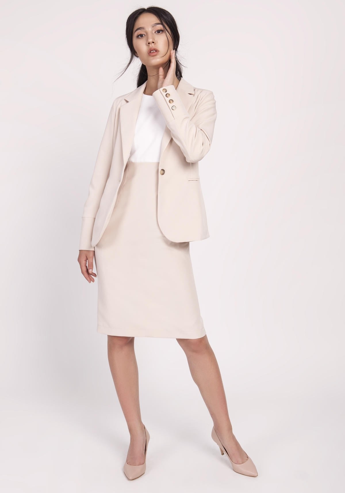 Beige Lanti Jackets & Coats - Drakoi Marketplace