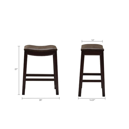 Belfast Saddle Counter Stool, Grey - Drakoi Marketplace