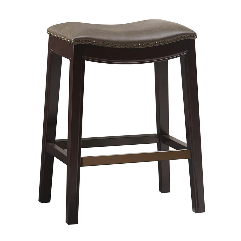 Belfast Saddle Counter Stool, Grey - Drakoi Marketplace