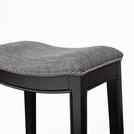 Belfast Saddle Counter Stool, Grey - Drakoi Marketplace