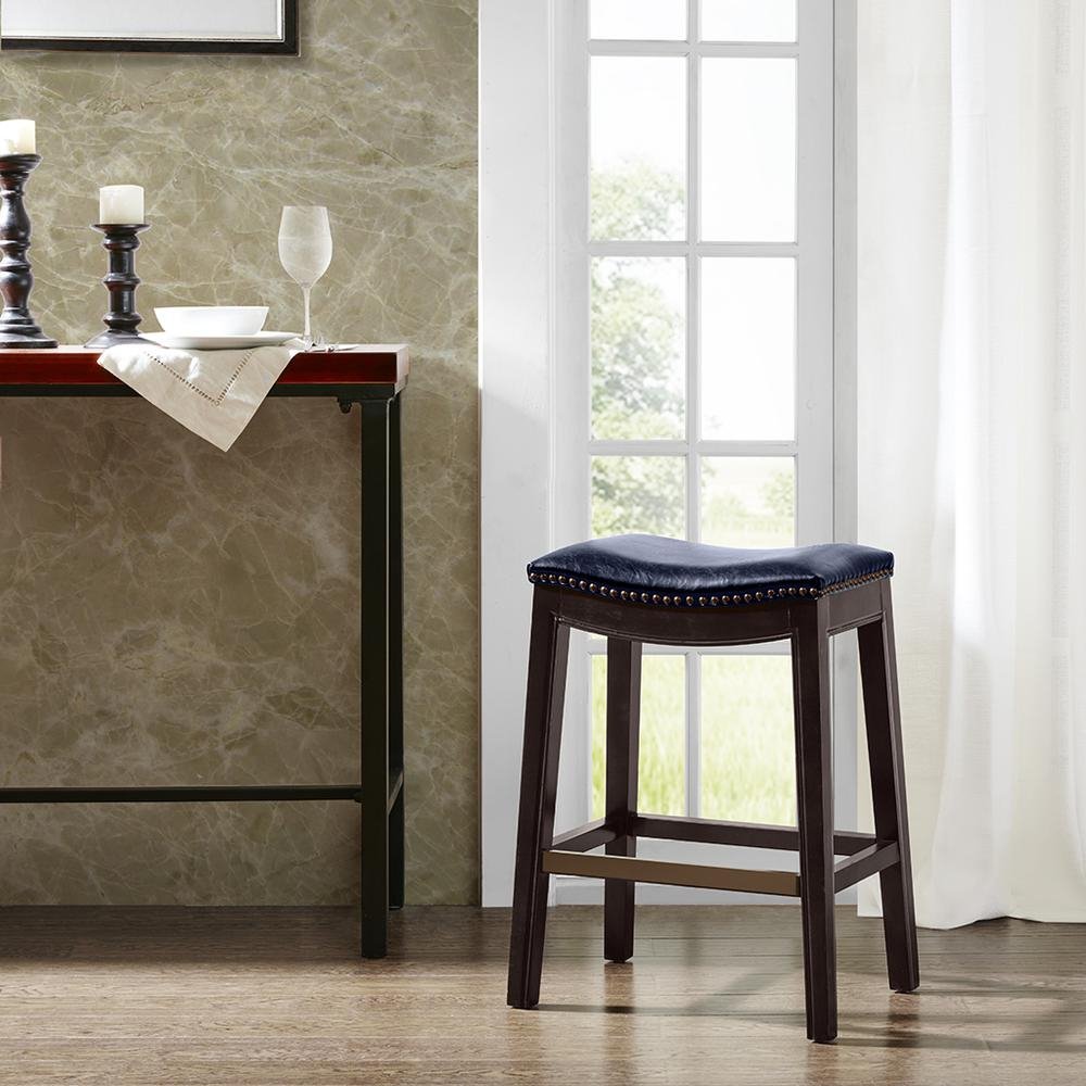 Belfast Saddle Counter Stool, Grey - Drakoi Marketplace