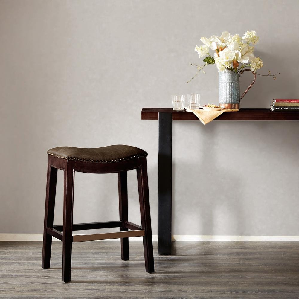 Belfast Saddle Counter Stool, Grey - Drakoi Marketplace