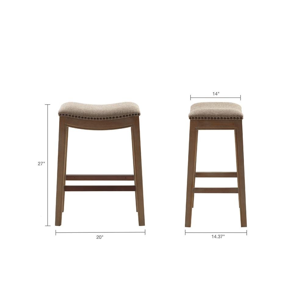 Belfast Saddle Counter Stool, Grey - Drakoi Marketplace