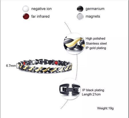 Black Gold Magnetic Bracelet for women - Drakoi Marketplace