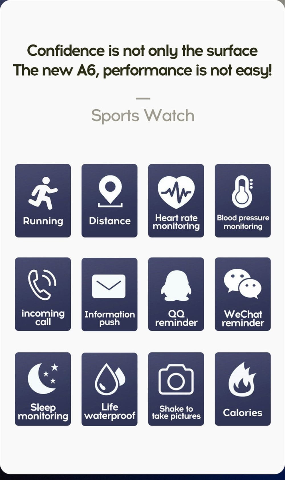 Black Sports Smart Watch for Men & Women - Drakoi Marketplace