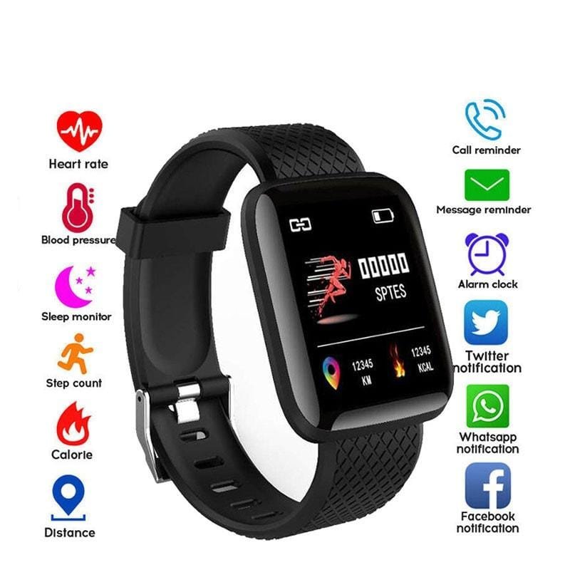 Black Sports Smart Watch for Men & Women - Drakoi Marketplace