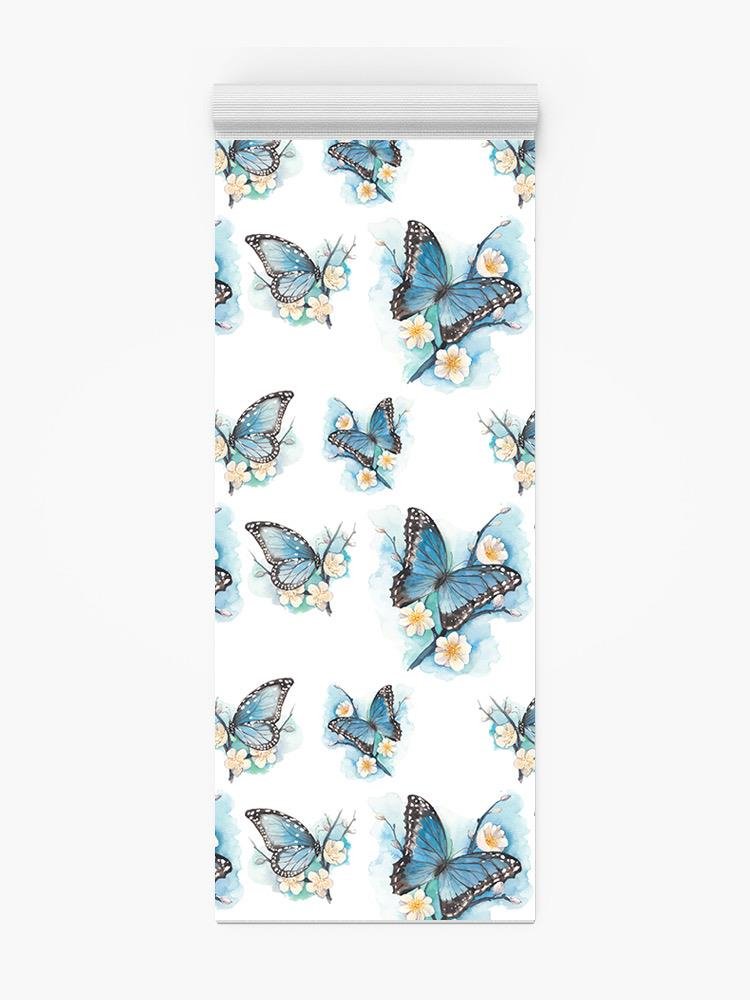 Blue Butterflies Yoga Mat -Image by Shutterstock - Drakoi Marketplace