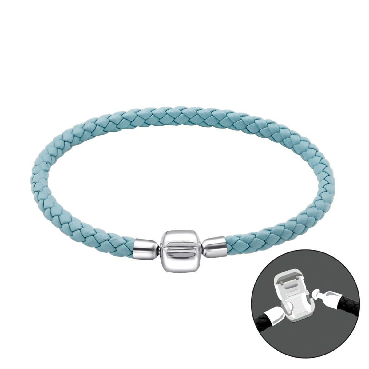 Blue Paited Leather Bracelet for Women - Drakoi Marketplace