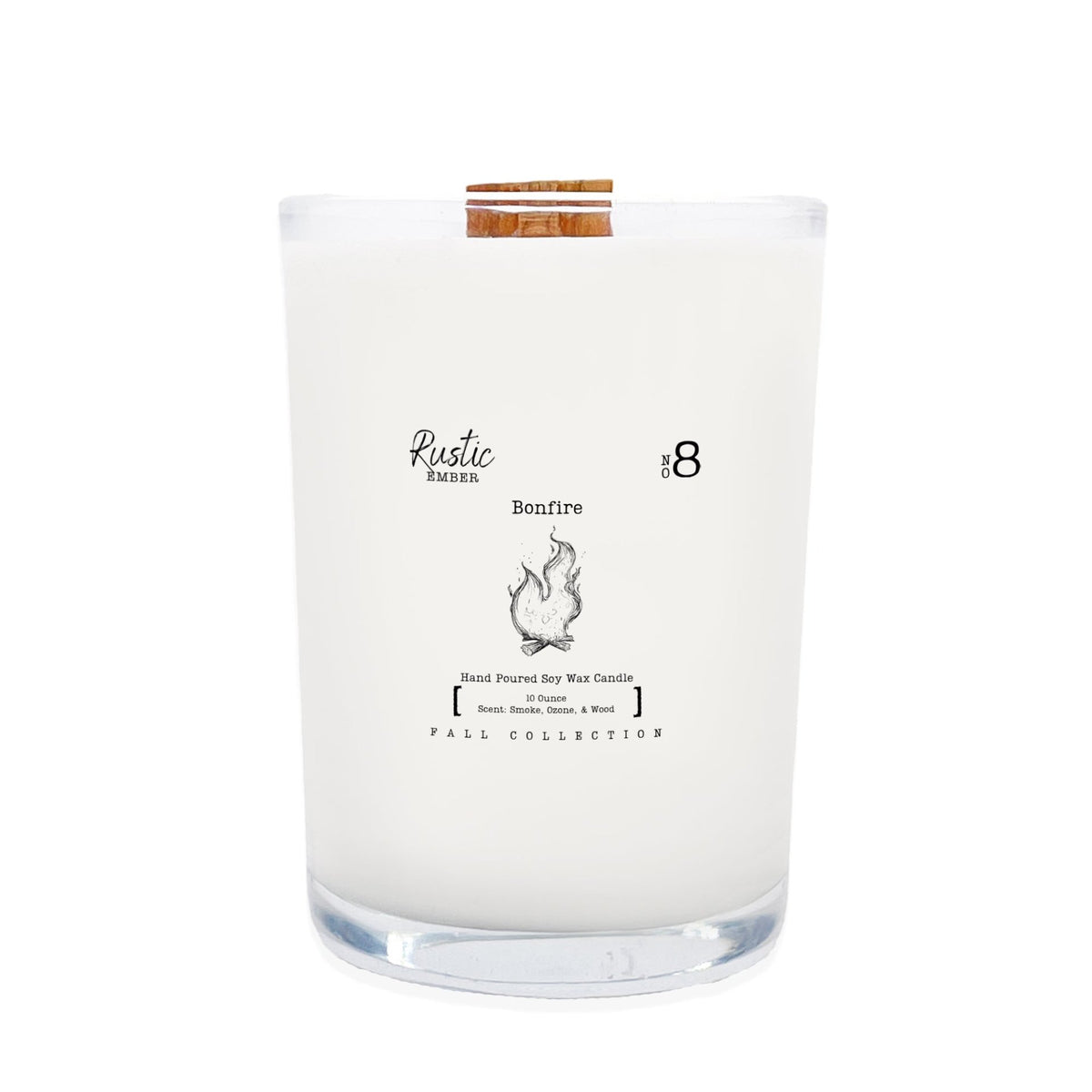 Bonfire | 8 Ounce Candle | Rustic Ember - Drakoi Marketplace