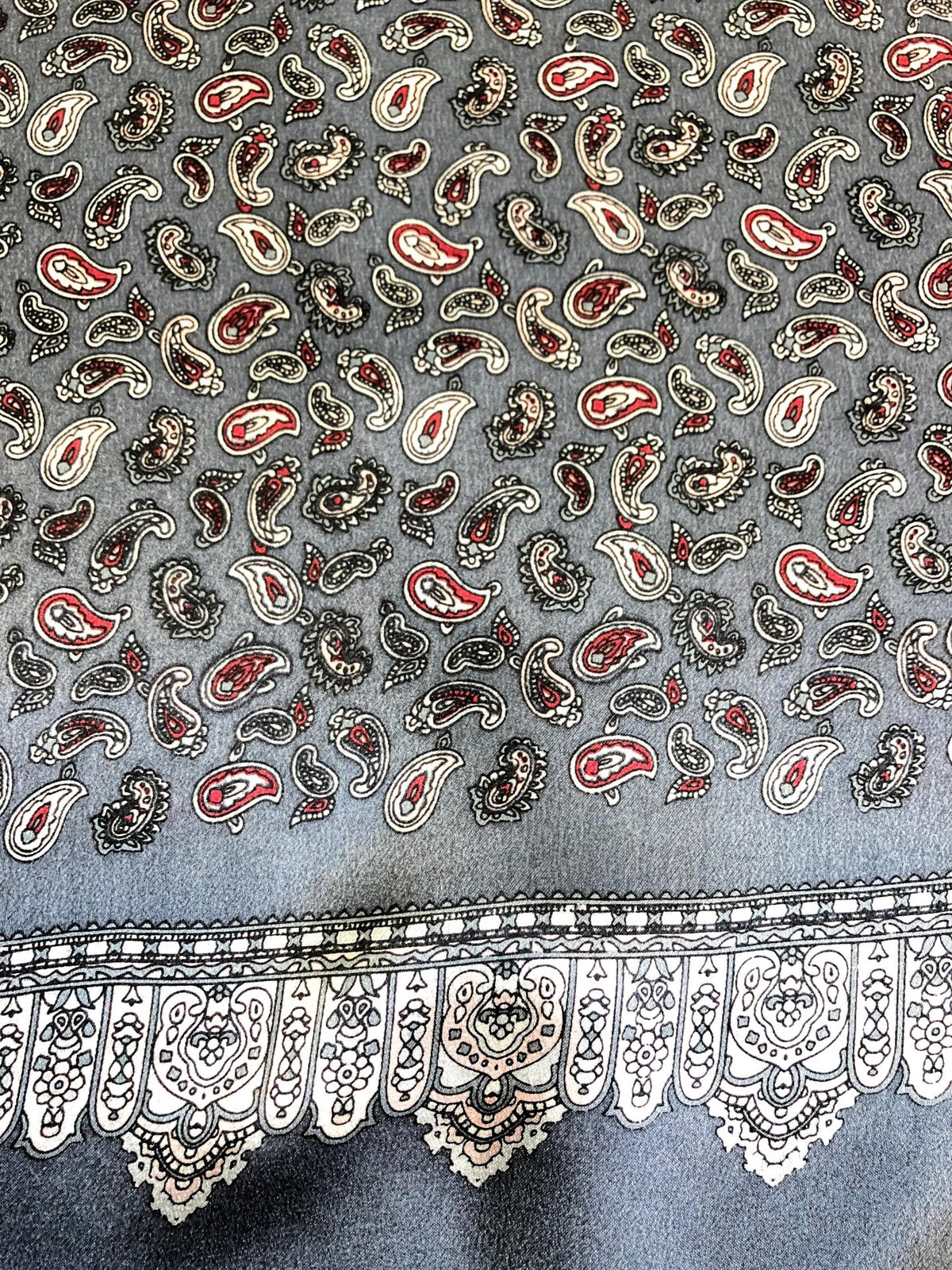 Bordeaux Paisley 100% Silk Scarf 157 x 27 cm - Drakoi Marketplace