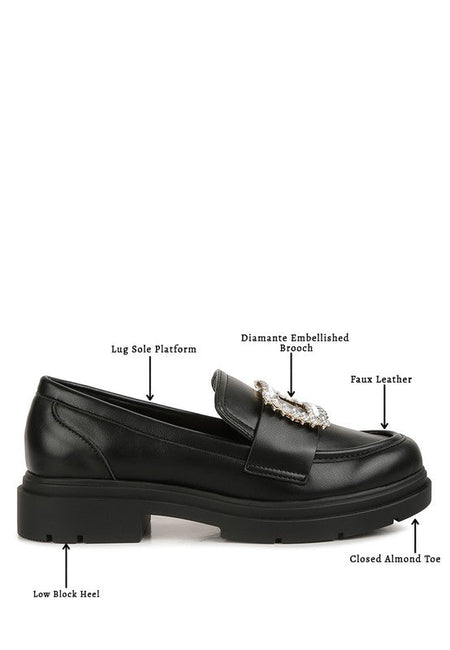 Bossi Loafers With Buckle Embellishment - Drakoi Marketplace