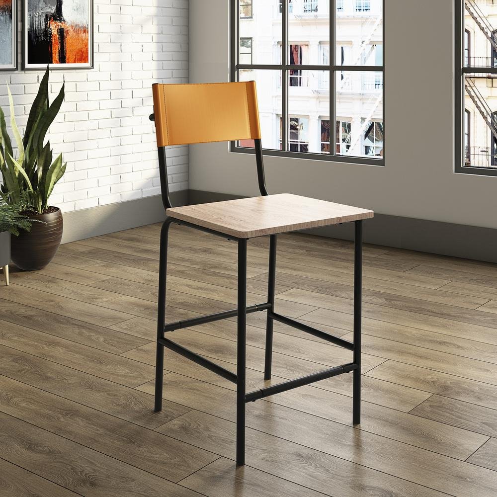 Boulevard Cafe Counter Stool Bl&Camel 3A - Drakoi Marketplace