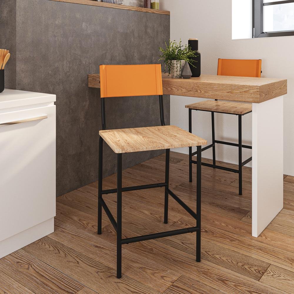 Boulevard Cafe Counter Stool Bl&Camel 3A - Drakoi Marketplace