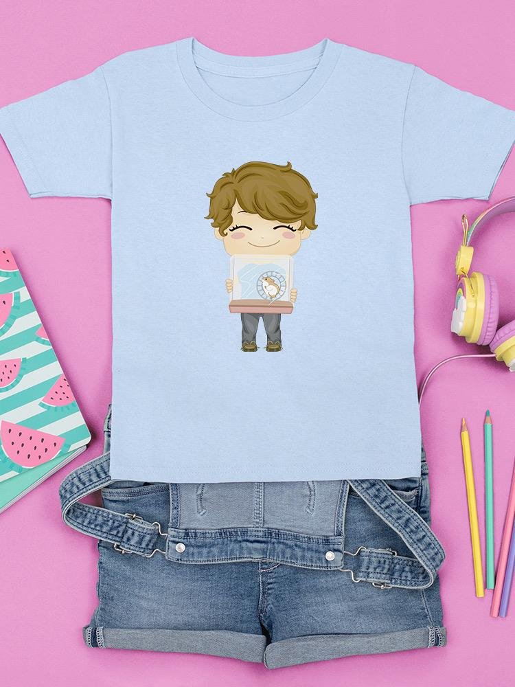 Boy Carrying His Pet Hamster T-shirt -Image by Shutterstock - Drakoi Marketplace