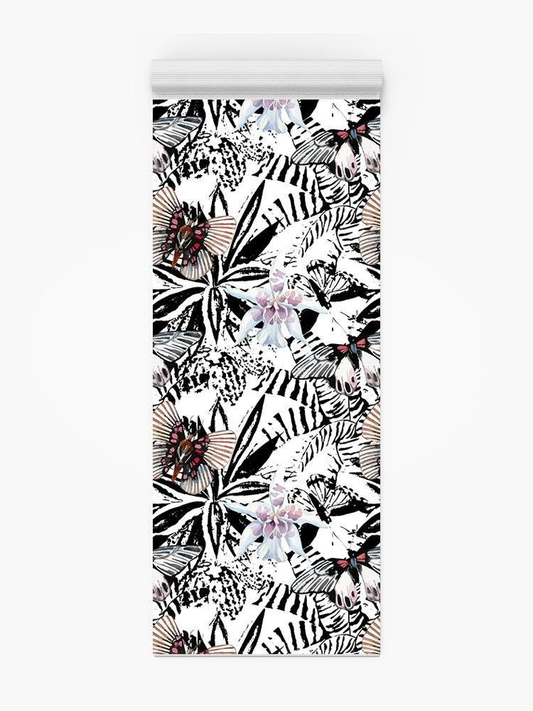 Butterflies And Jungle Yoga Mat -Image by Shutterstock - Drakoi Marketplace