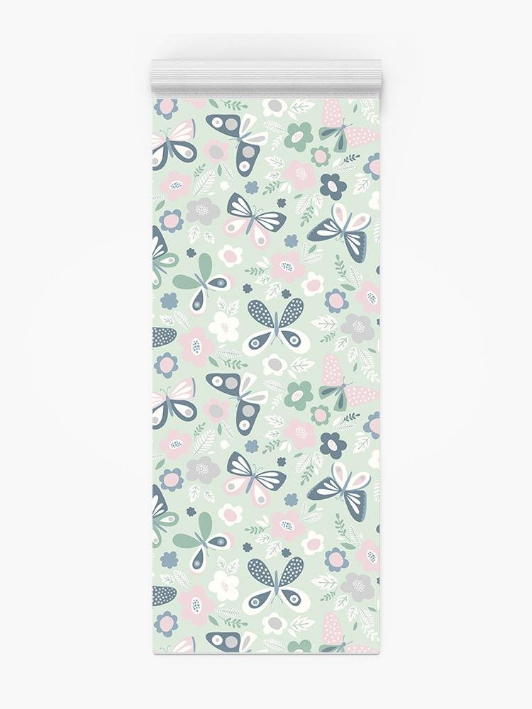 Butterflies And Leaves Yoga Mat -Image by Shutterstock - Drakoi Marketplace