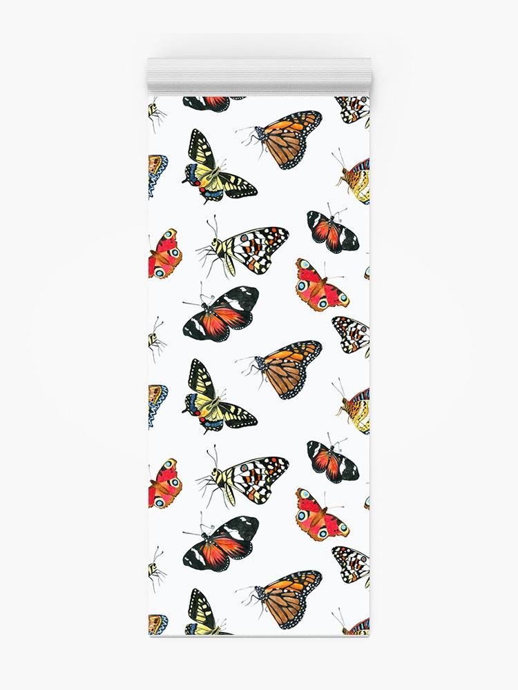 Butterflies In A Clear Backgroun Yoga Mat -Image by Shutterstock - Drakoi Marketplace