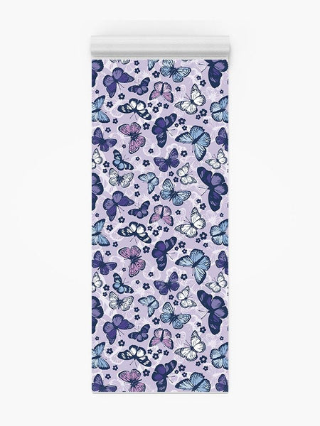 Butterflies In A Purple Backgrou Yoga Mat -Image by Shutterstock - Drakoi Marketplace