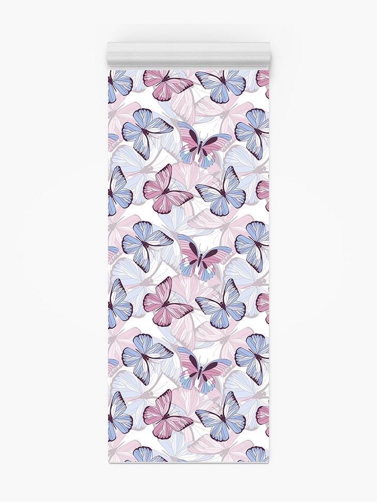 Butterflies In Pastel Colors Yoga Mat -Image by Shutterstock - Drakoi Marketplace