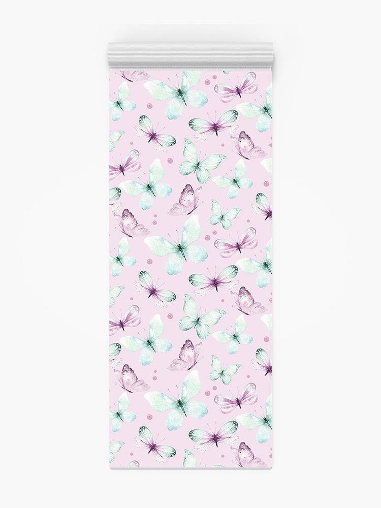 Butterflies In Pink Yoga Mat -Image by Shutterstock - Drakoi Marketplace