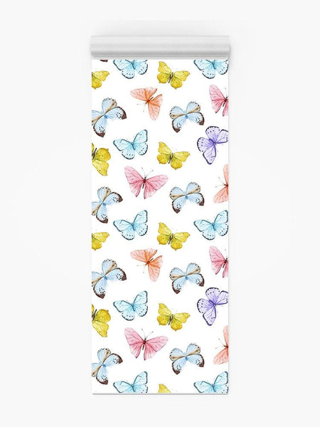 Butterflies In White Background Yoga Mat -Image by Shutterstock - Drakoi Marketplace