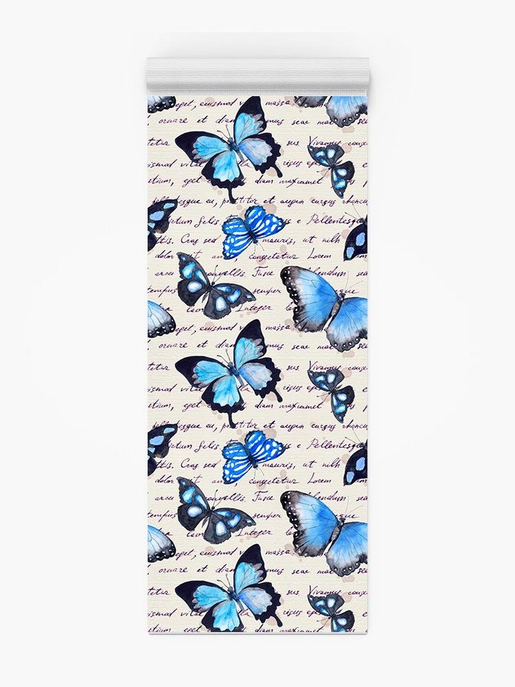 Butterflies On Text Yoga Mat -Image by Shutterstock - Drakoi Marketplace