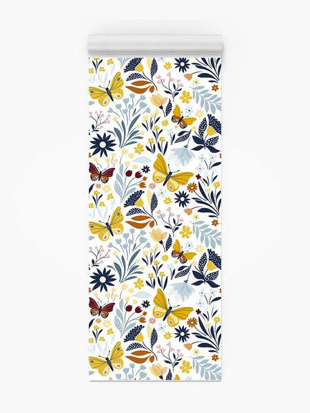 Butterfly Florar Pattern Yoga Mat -Image by Shutterstock - Drakoi Marketplace