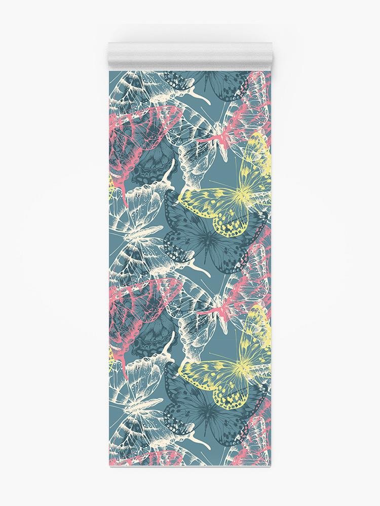 Butterfly Outlines Yoga Mat -Image by Shutterstock - Drakoi Marketplace