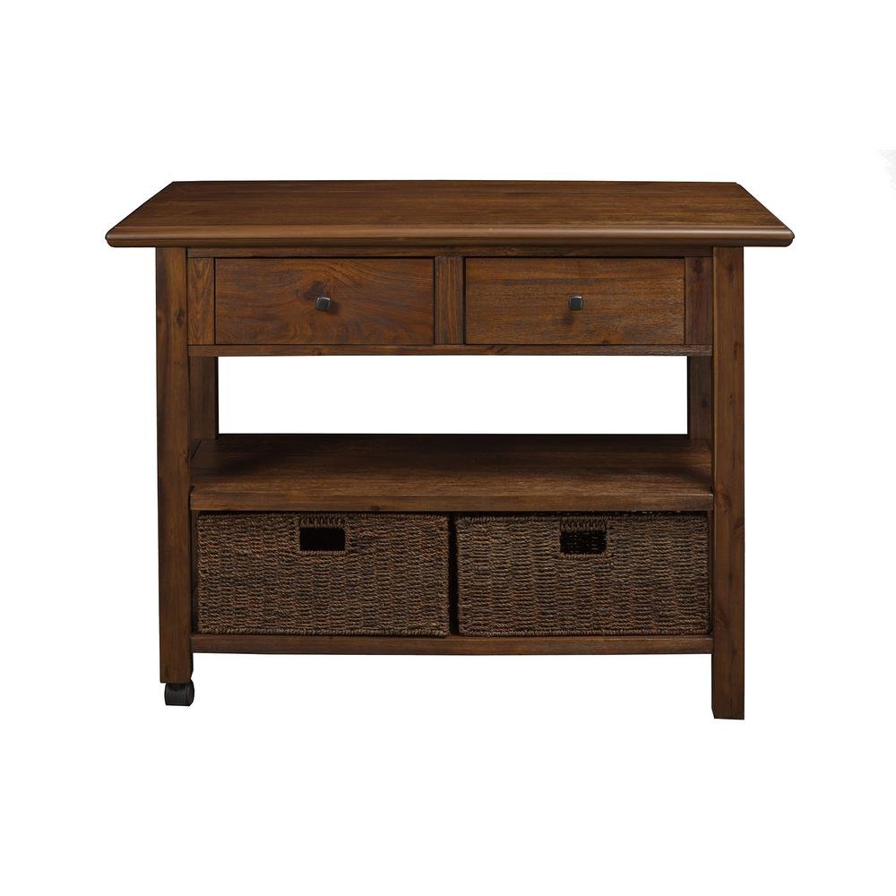 Caldwell Kitchen Cart, Antique Cappuccino - Drakoi Marketplace