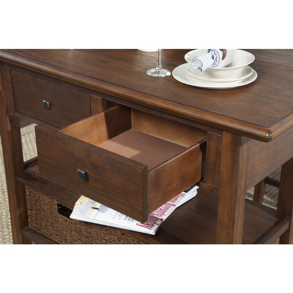 Caldwell Kitchen Cart, Antique Cappuccino - Drakoi Marketplace