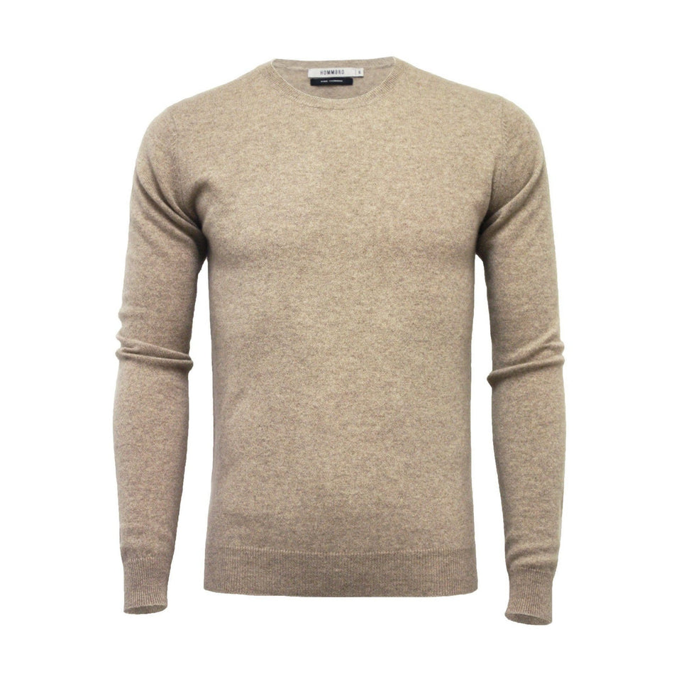 Camel Cashmere Crew Neck Sweater - Drakoi Marketplace