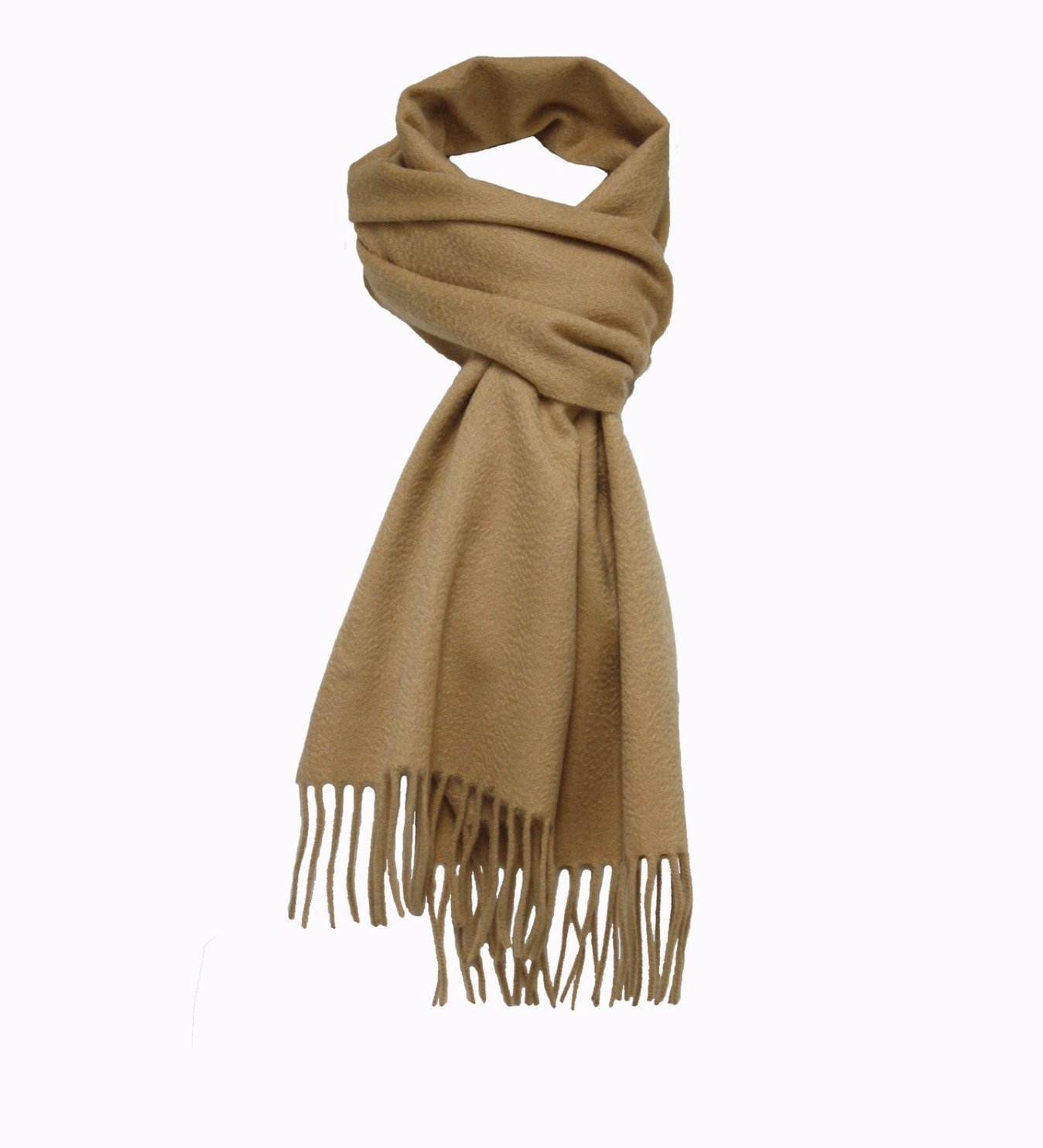 Camel Cashmere Scarf Woven Plain - Drakoi Marketplace