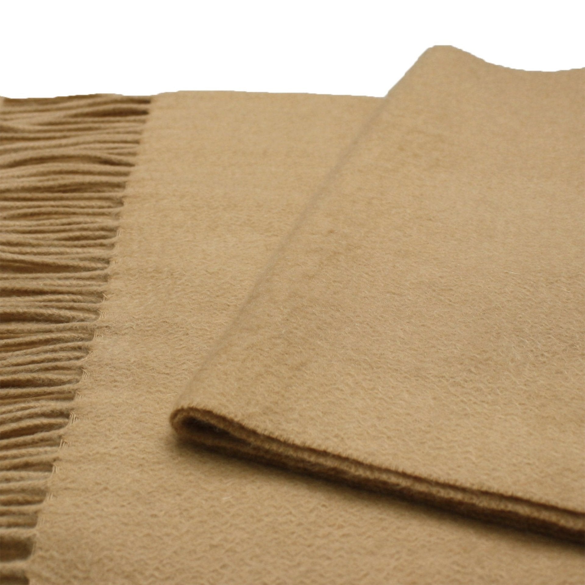 Camel Cashmere Scarf Woven Plain - Drakoi Marketplace