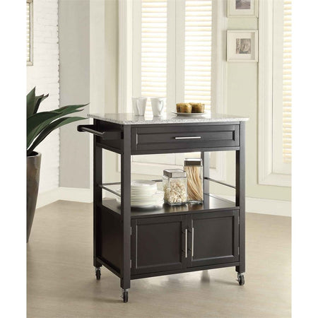 Cameron Kitchen Cart With Granite Top - Drakoi Marketplace