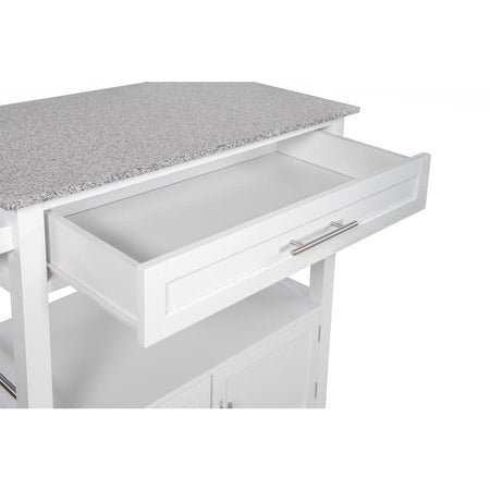 Cameron Kitchen Cart With Granite Top - Drakoi Marketplace