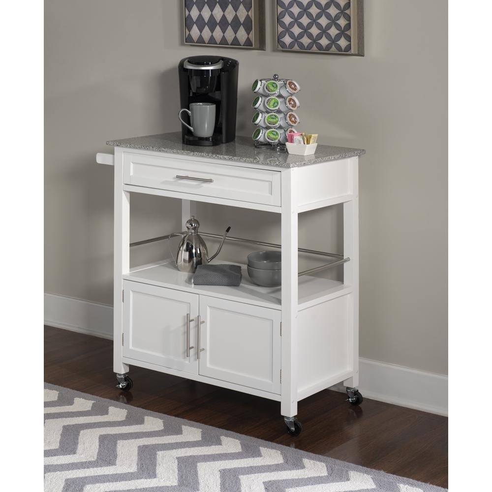 Cameron Kitchen Cart With Granite Top - Drakoi Marketplace