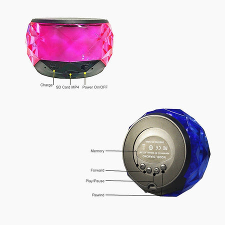 Candylight LED Stereo Bluetooth Mini Speaker And MP4 Player - Drakoi Marketplace