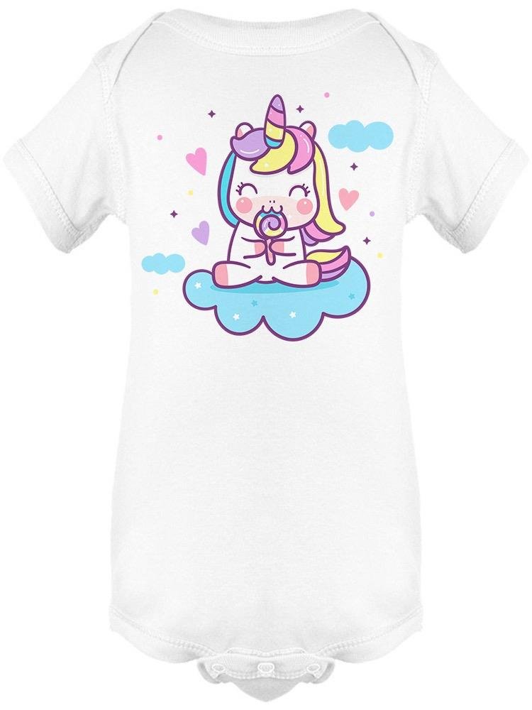 Cartoon Of Cute Unicorn Bodysuit Baby's -Image by Shutterstock - Drakoi Marketplace