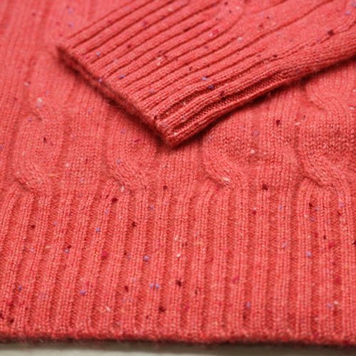 Cashmere Crew Neck Cable Sweater Debutante Donegal - Drakoi Marketplace