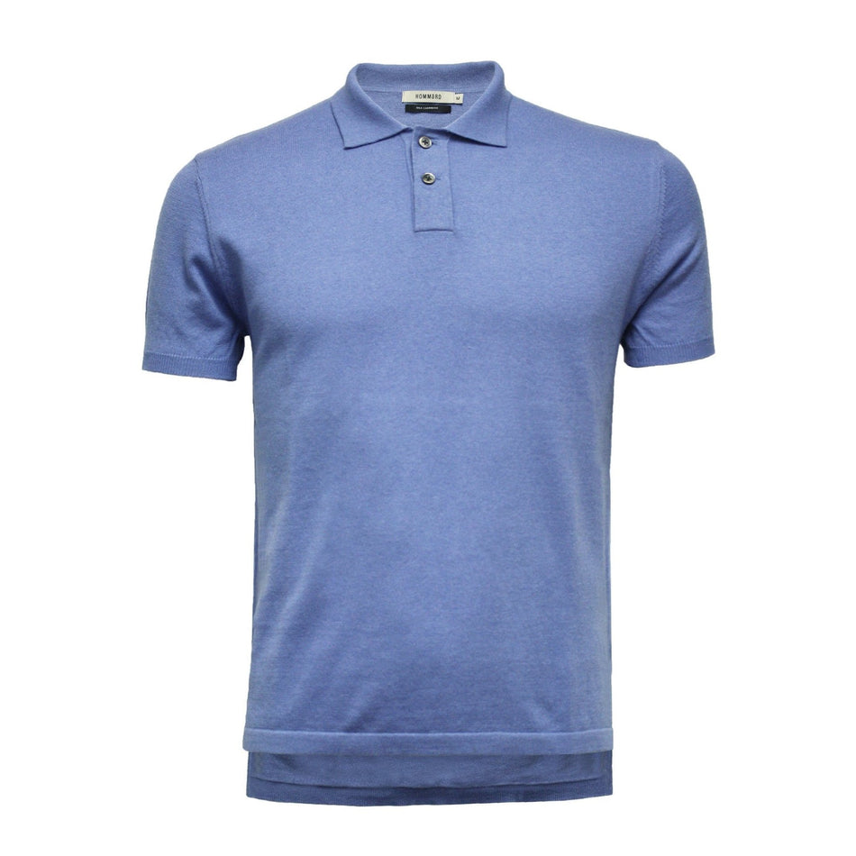 Cashmere Polo Shirt Hampton in Cotton Cashmere - Drakoi Marketplace