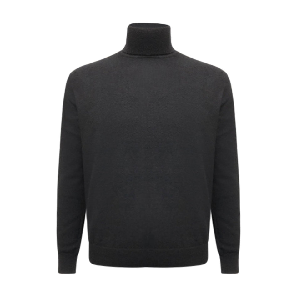 Cashmere Roll Neck Sweater Black - Drakoi Marketplace