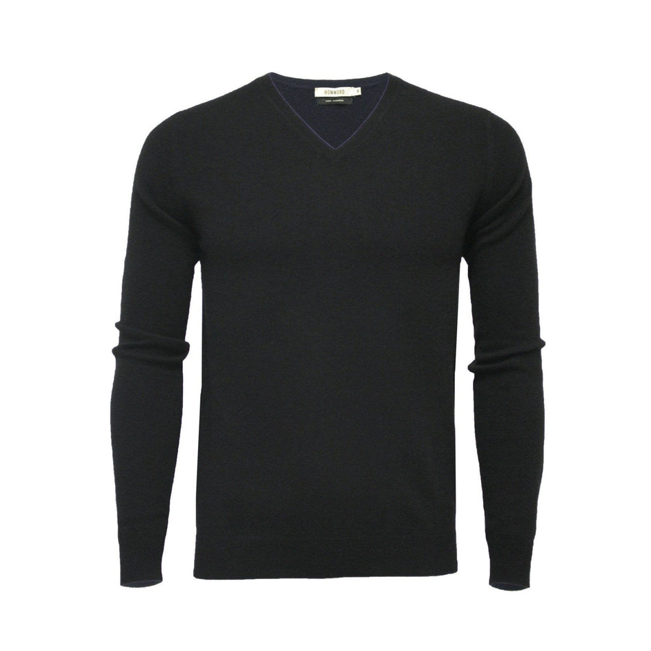 Cashmere V Neck Sweater Black - Drakoi Marketplace