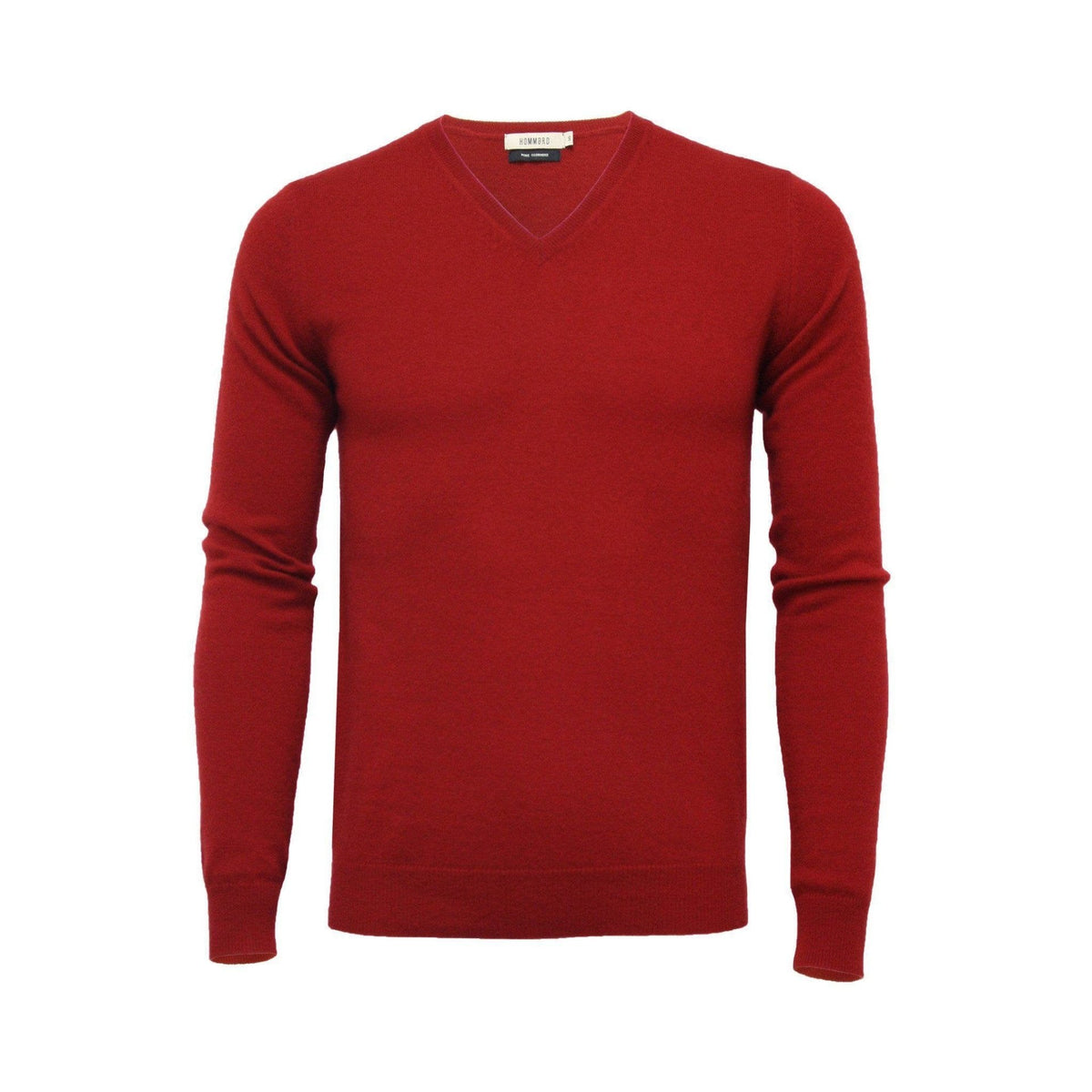 Cashmere V Neck Sweater Bordeaux - Drakoi Marketplace