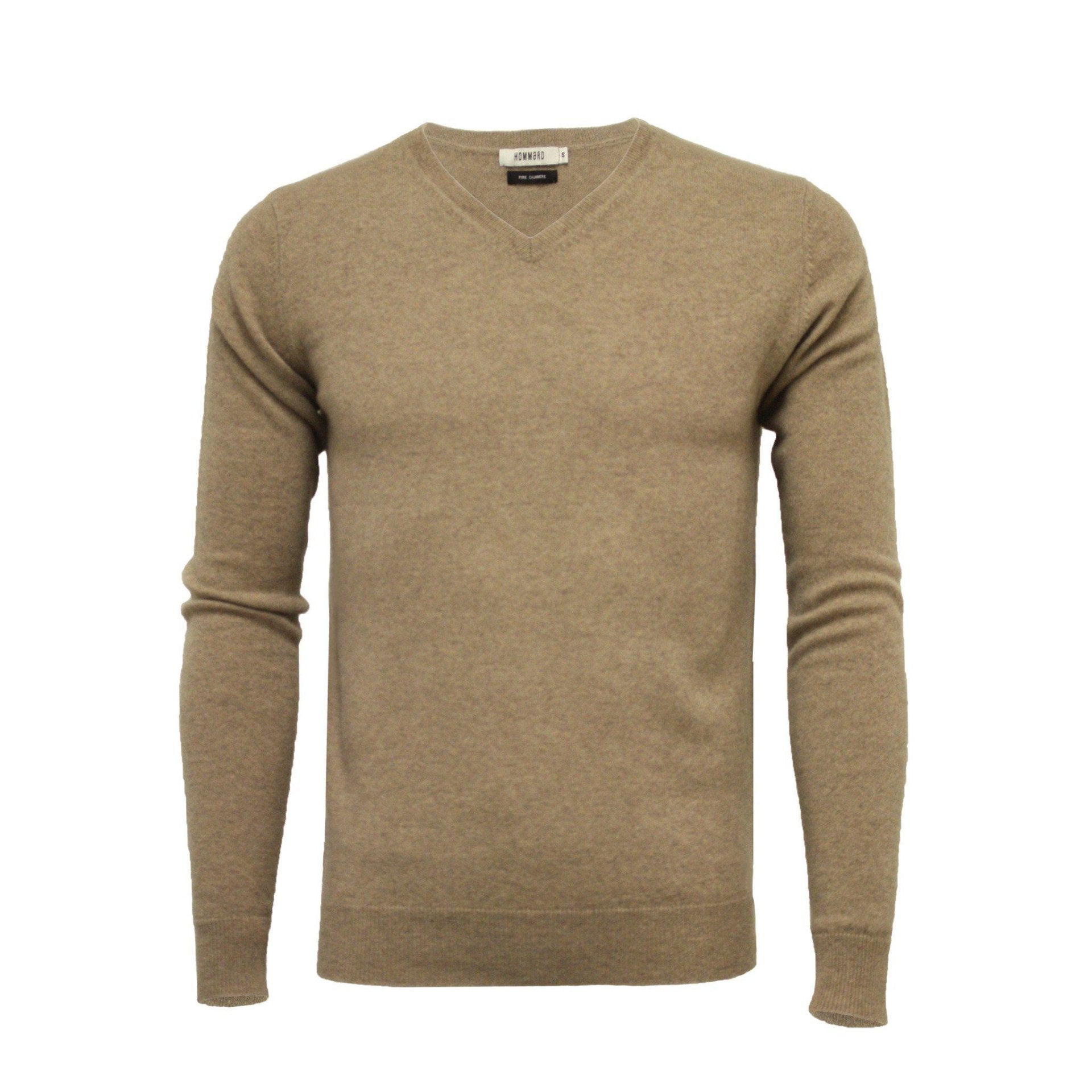 Cashmere V Neck Sweater Camel - Drakoi Marketplace