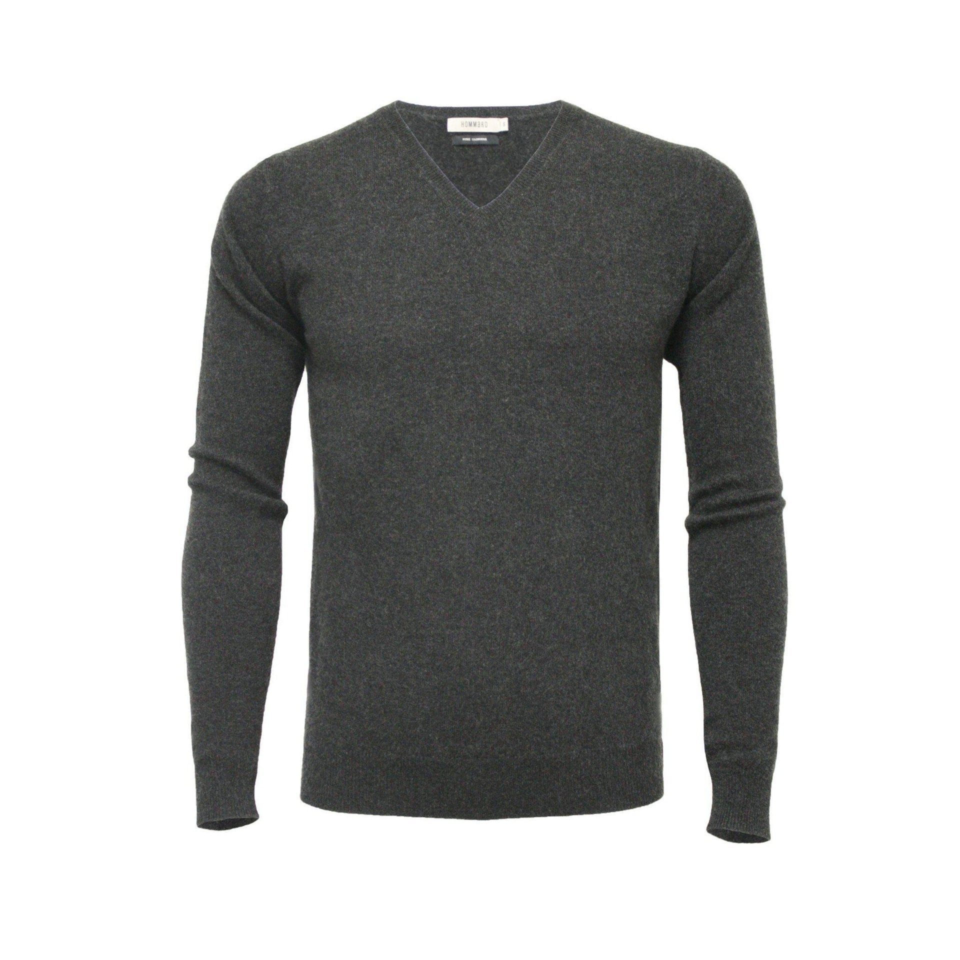 Cashmere V Neck Sweater Charcoal - Drakoi Marketplace