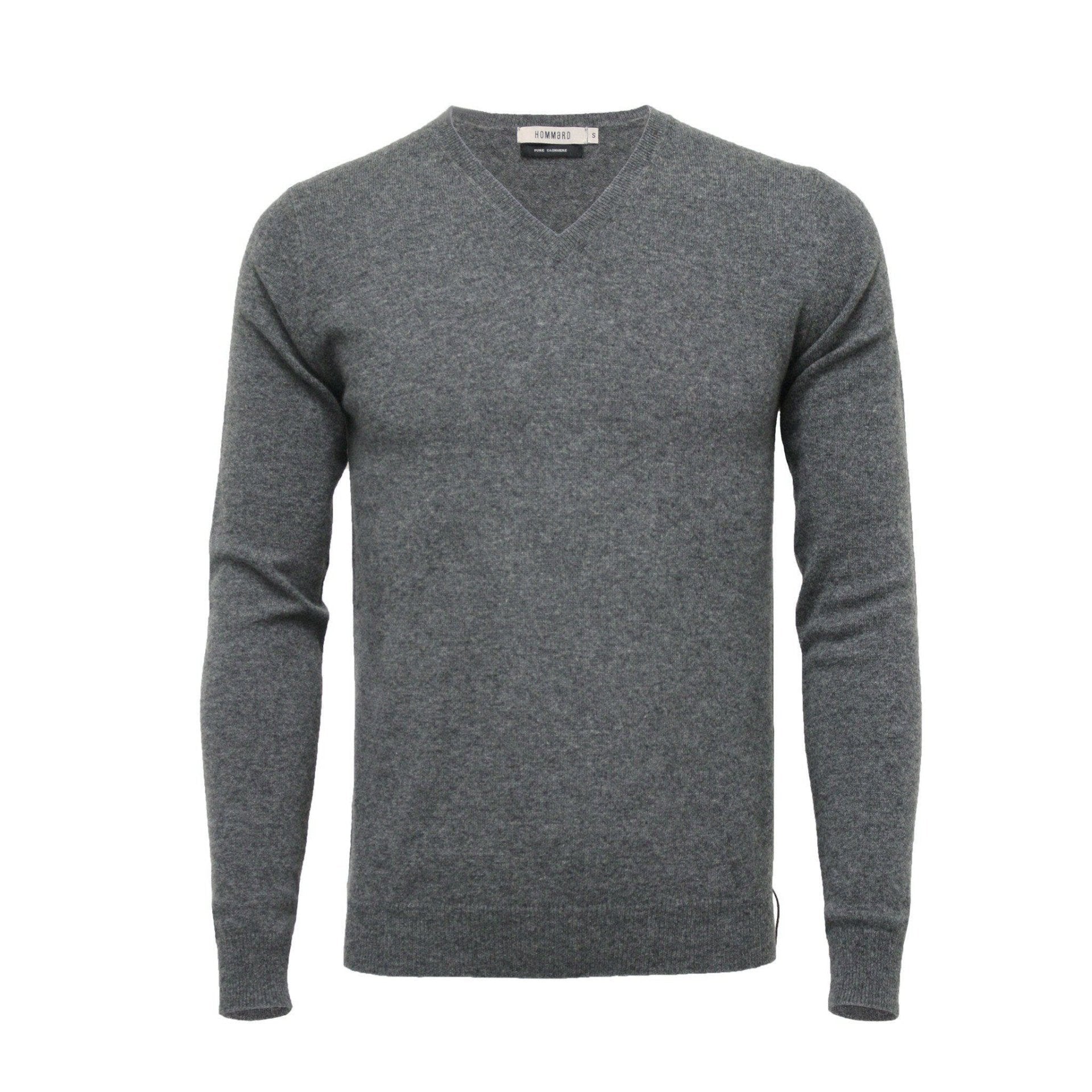 Cashmere V Neck Sweater Charcoal - Drakoi Marketplace