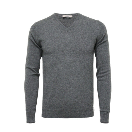 Cashmere V Neck Sweater Mid Grey - Drakoi Marketplace