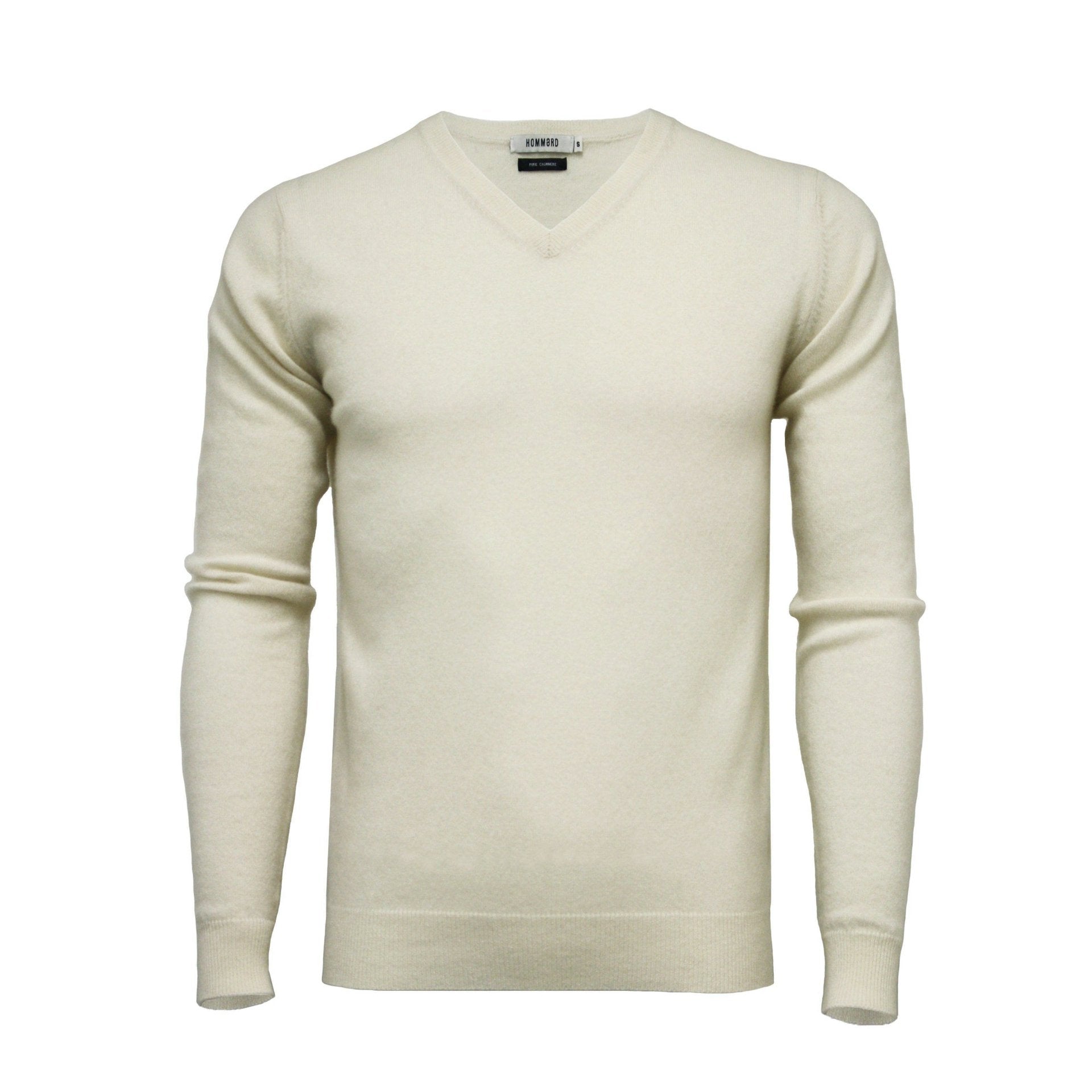 Cashmere V Neck Sweater Woolwhite - Drakoi Marketplace