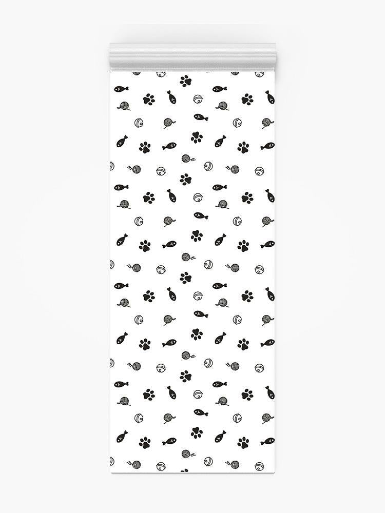 Cat Icons Pattern Yoga Mat -Image by Shutterstock - Drakoi Marketplace