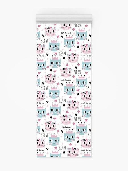 Cat Love Pattern Yoga Mat -Image by Shutterstock - Drakoi Marketplace